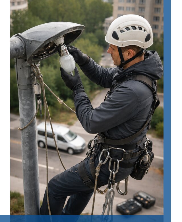 Замена ламп на высоте в Бердске от 2603 р. | ВЫСОТНИК-Брд