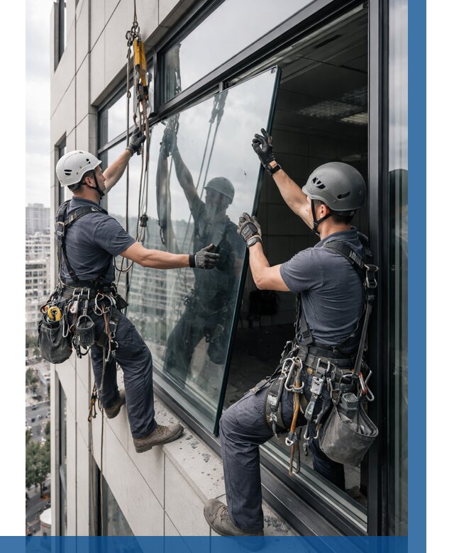 Замена стеклопакетов на высоте в Бердске от 5727 р. | ВЫСОТНИК-Брд