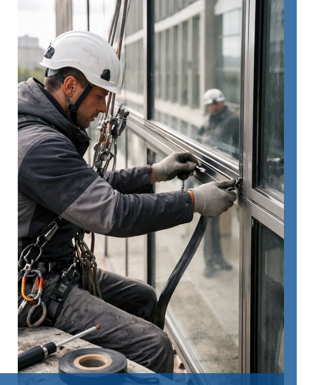 Ремонт витражных конструкций в Бердске от 3644 р. | ВЫСОТНИК-Брд