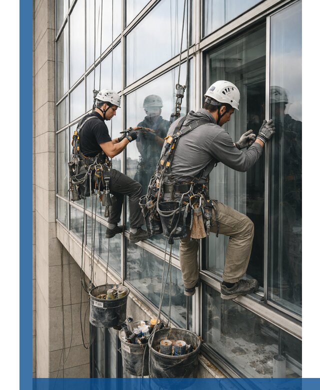 Ремонт витражных конструкций и фасадного остекления в Бердске