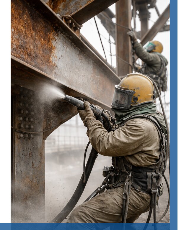 Пескоструйная очистка металлоконструкций в Бердске по 625 р. ВЫСОТНИК-Брд