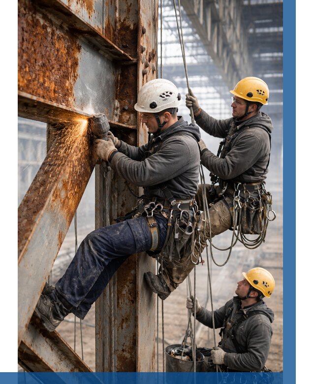 Зачистка металла от ржавчины в Бердске от 364 р. | ВЫСОТНИК-Брд