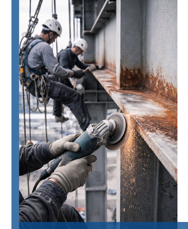 Зачистка металла от ржавчины и подготовка поверхностей в Бердске