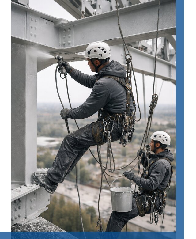 Покраска металлоконструкций на высоте в Бердске 364 р |ВЫСОТНИК-Брд