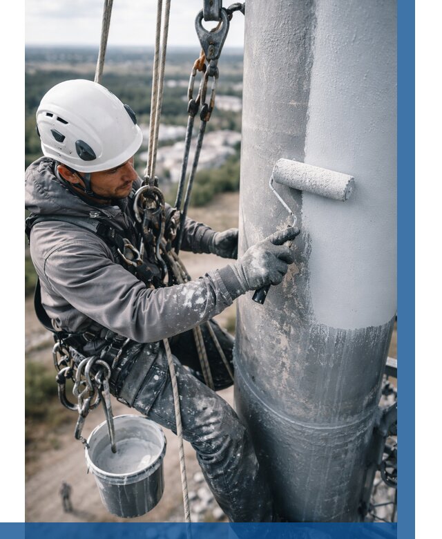 Покраска мачт связи под ключ в Бердске от 885 р. | ВЫСОТНИК-Брд