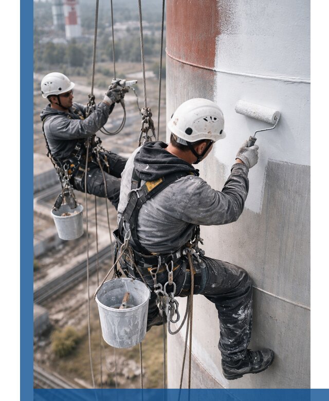 Покраска дымовых труб в Бердске: антикоррозийная защита и восстановление
