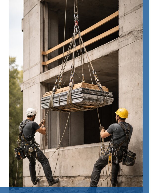 Подъем материала на этаж веревками в Бердске от 1562 р. | ВЫСОТНИК-Брд