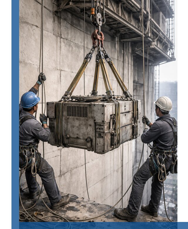 Такелажные работы на высоте, подъем и монтаж грузов в Бердске