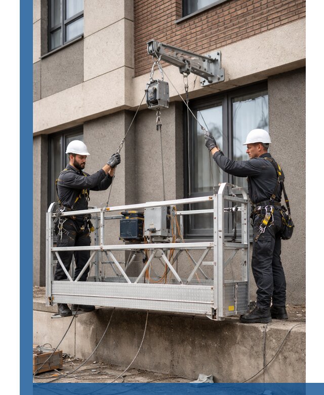 Монтаж и подъем фасадной люльки в Бердске с гарантией безопасности