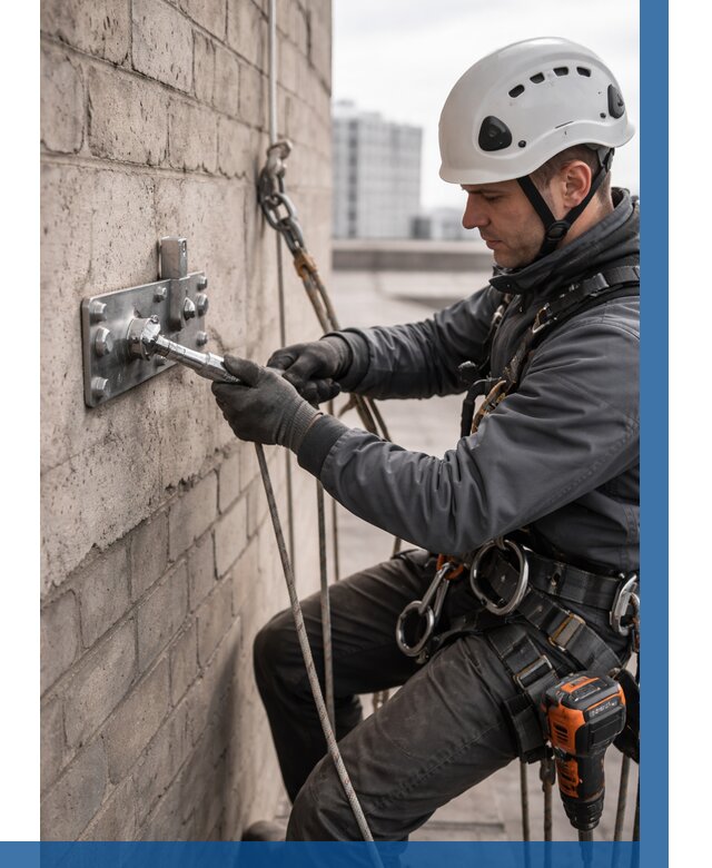 Установка анкерных точек в Бердске от 3644 р. | ВЫСОТНИК-Брд