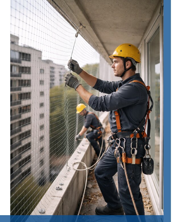 Монтаж сетки от птиц в Бердске от 4685 р. | ВЫСОТНИК-Брд