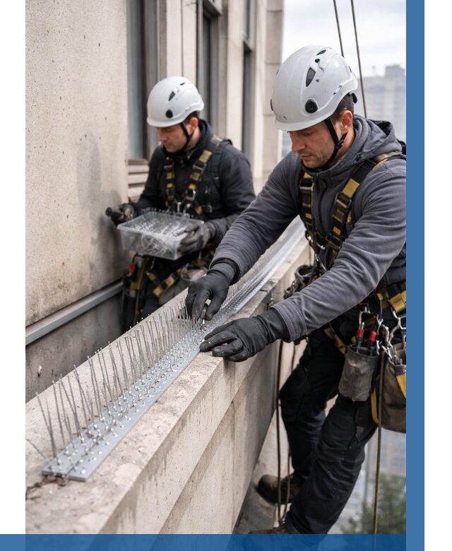 Установка шипов от птиц в Бердске от 885 р. | ВЫСОТНИК-Брд